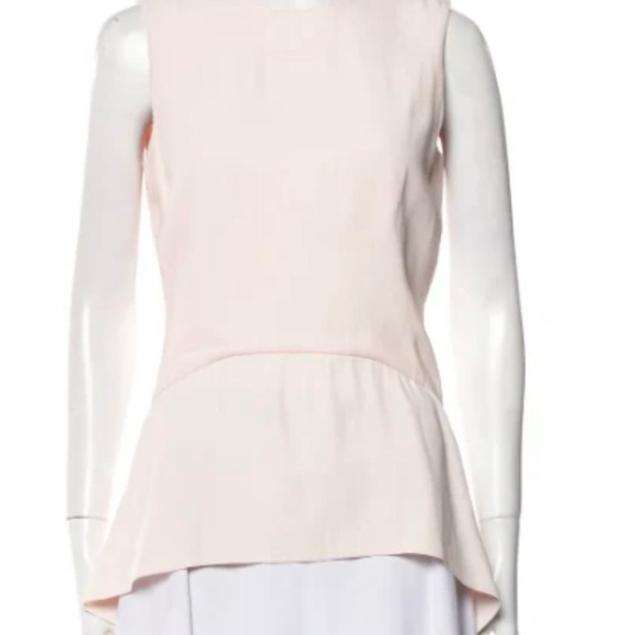 Alexander McQueen Blush Sleeveless Peplum Top - Picture 2 of 3